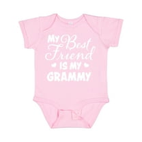 Inktastic My Best Friend is My Grammy with Hearts Boys or Girls Baby Bodysuit
