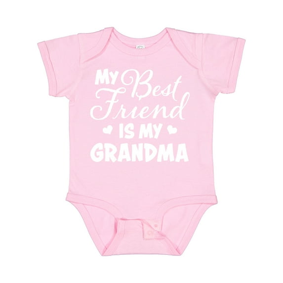 Inktastic My Best Friend is My Grandma with Hearts Boys or Girls Baby Bodysuit
