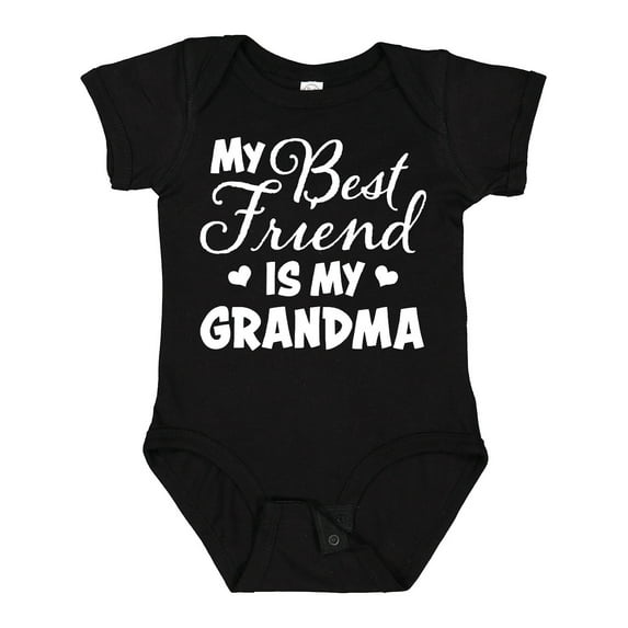 Inktastic My Best Friend is My Grandma with Hearts Boys or Girls Baby Bodysuit