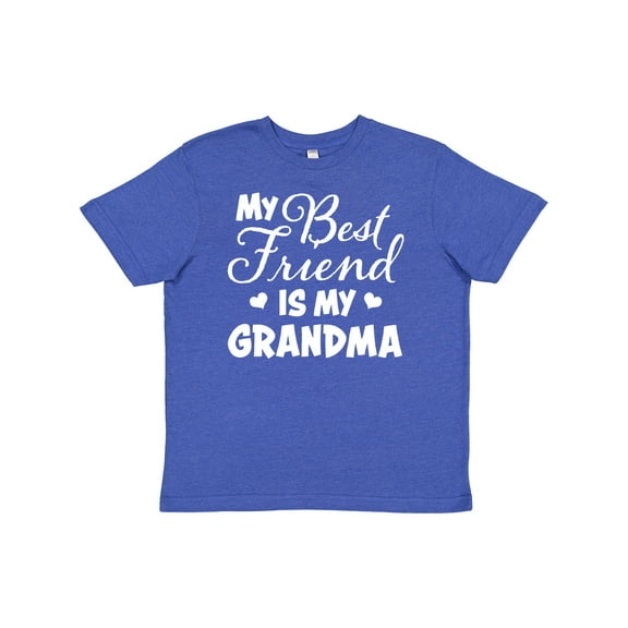 Inktastic My Best Friend is My Grandma with Hearts Youth T-Shirt