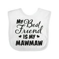 thumbnail image 1 of Inktastic My Best Friend is My Mawmaw with Hearts Boys or Girls Baby Bib, 1 of 4