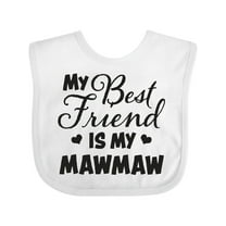 Inktastic My Best Friend is My Mawmaw with Hearts Boys or Girls Baby Bib