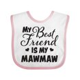 thumbnail image 1 of Inktastic My Best Friend is My Mawmaw with Hearts Boys or Girls Baby Bib, 1 of 4