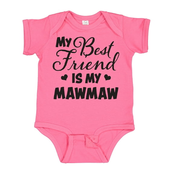 Inktastic My Best Friend is My Mawmaw with Hearts Boys or Girls Baby Bodysuit