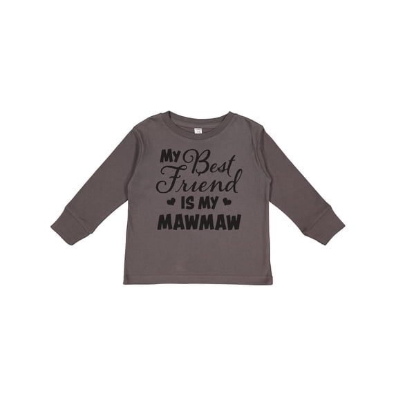 Inktastic My Best Friend is My Mawmaw with Hearts Boys or Girls Long Sleeve Toddler T-Shirt