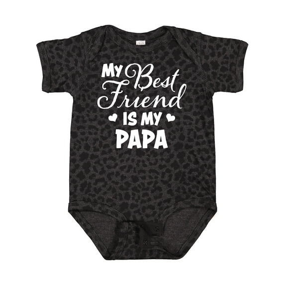 Inktastic My Best Friend is My Papa with Hearts Boys or Girls Baby Bodysuit