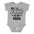 thumbnail image 1 of Inktastic My Best Friend is My Papa with Hearts Boys or Girls Baby Bodysuit, 1 of 5