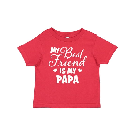 Inktastic My Best Friend is My Papa with Hearts Boys or Girls Baby T-Shirt