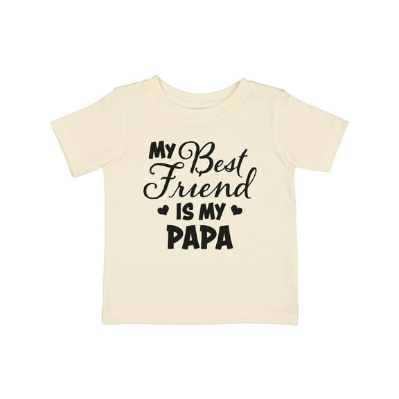 Inktastic My Best Friend is My Papa with Hearts Boys or Girls Baby T-Shirt