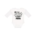thumbnail image 1 of Inktastic My Best Friend is My Papa with Hearts Boys or Girls Long Sleeve Baby Bodysuit, 1 of 5