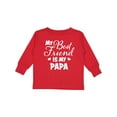 thumbnail image 1 of Inktastic My Best Friend is My Papa with Hearts Boys or Girls Long Sleeve Toddler T-Shirt, 1 of 5
