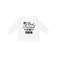 thumbnail image 1 of Inktastic My Best Friend is My Papa with Hearts Boys or Girls Long Sleeve Toddler T-Shirt, 1 of 5