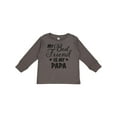 thumbnail image 1 of Inktastic My Best Friend is My Papa with Hearts Boys or Girls Long Sleeve Toddler T-Shirt, 1 of 5