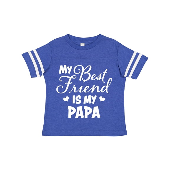 Inktastic My Best Friend is My Papa with Hearts Boys or Girls Toddler T-Shirt