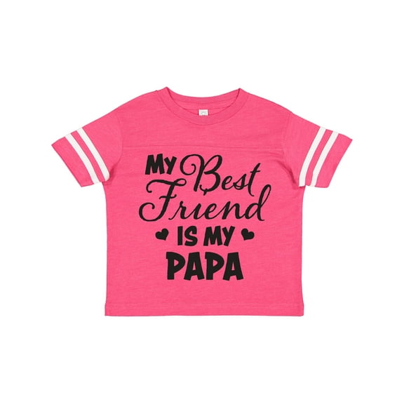 Inktastic My Best Friend is My Papa with Hearts Boys or Girls Toddler T-Shirt