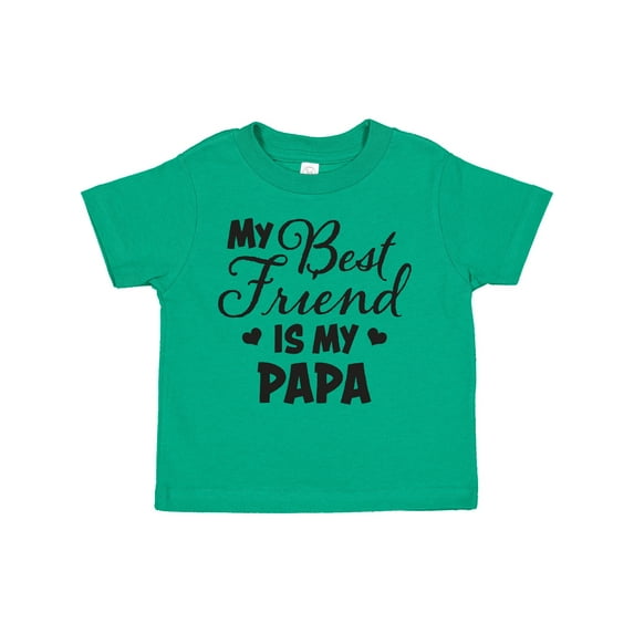 Inktastic My Best Friend is My Papa with Hearts Boys or Girls Toddler T-Shirt