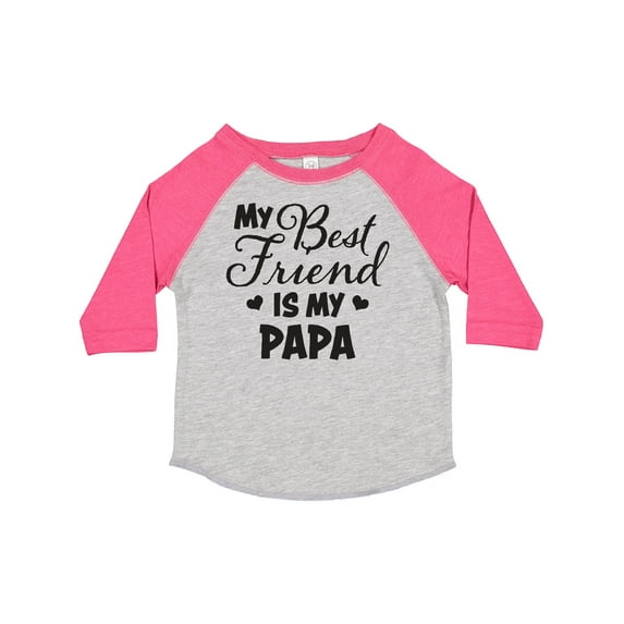 Inktastic My Best Friend is My Papa with Hearts Boys or Girls Toddler T-Shirt