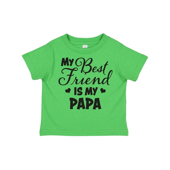 Inktastic My Best Friend is My Papa with Hearts Boys or Girls Toddler T-Shirt
