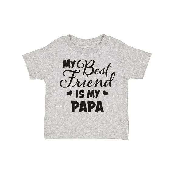 Inktastic My Best Friend is My Papa with Hearts Boys or Girls Toddler T-Shirt
