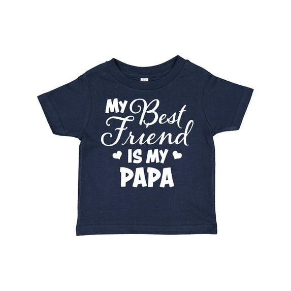 Inktastic My Best Friend is My Papa with Hearts Boys or Girls Toddler T-Shirt