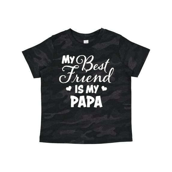 Inktastic My Best Friend is My Papa with Hearts Boys or Girls Toddler T-Shirt