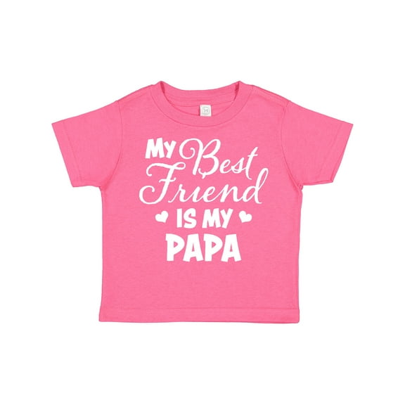Inktastic My Best Friend is My Papa with Hearts Boys or Girls Toddler T-Shirt