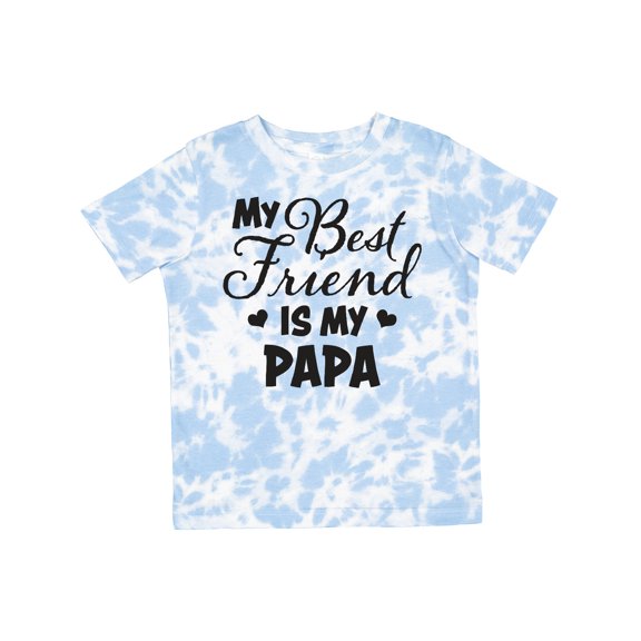 Inktastic My Best Friend is My Papa with Hearts Boys or Girls Toddler T-Shirt