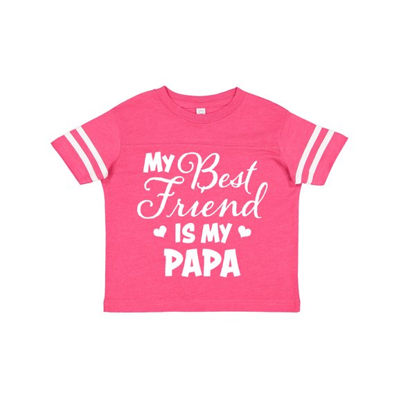 Inktastic My Best Friend is My Papa with Hearts Boys or Girls Toddler T-Shirt