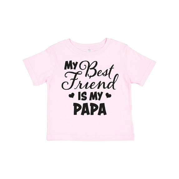 Inktastic My Best Friend is My Papa with Hearts Boys or Girls Toddler T-Shirt