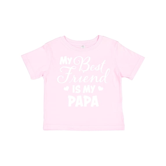 Inktastic My Best Friend is My Papa with Hearts Boys or Girls Toddler T-Shirt