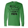 thumbnail image 1 of Inktastic My Best Friend is My Papa with Hearts Long Sleeve T-Shirt, 1 of 5