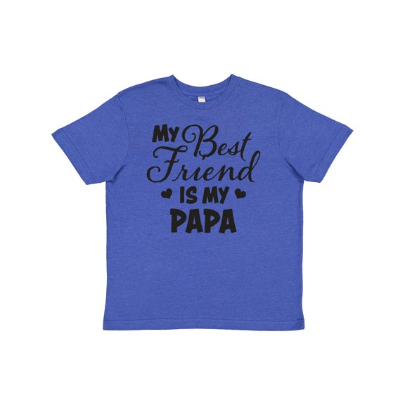 Inktastic My Best Friend is My Papa with Hearts Youth T-Shirt