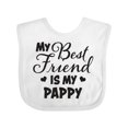 thumbnail image 1 of Inktastic My Best Friend is My Pappy with Hearts Boys or Girls Baby Bib, 1 of 4