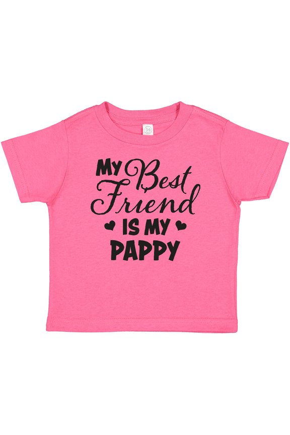 My Best Friend is My Pappy with Hearts Boys or Girls Baby T-Shirt