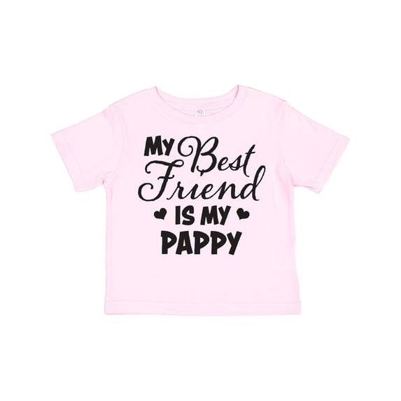 Inktastic My Best Friend is My Pappy with Hearts Boys or Girls Toddler T-Shirt