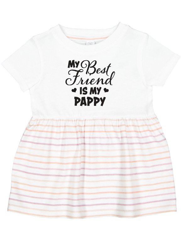 My Best Friend is My Pappy with Hearts Girls Baby Dress