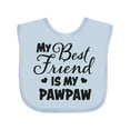 thumbnail image 1 of Inktastic My Best Friend is My Pawpaw with Hearts Boys or Girls Baby Bib, 1 of 4