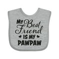 thumbnail image 1 of Inktastic My Best Friend is My Pawpaw with Hearts Boys or Girls Baby Bib, 1 of 4