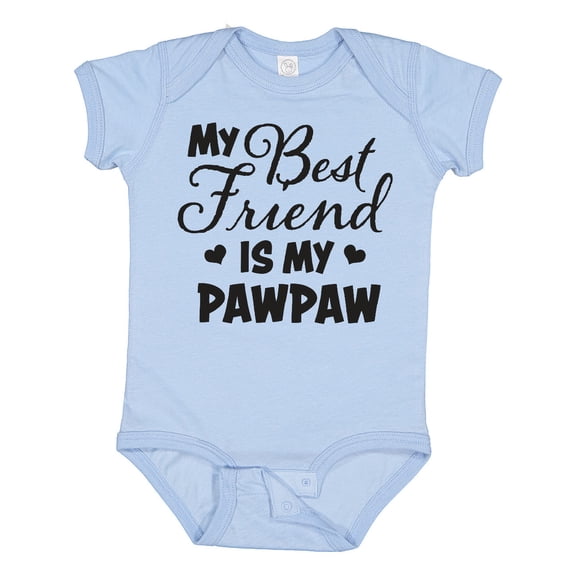 Inktastic My Best Friend is My Pawpaw with Hearts Boys or Girls Baby Bodysuit