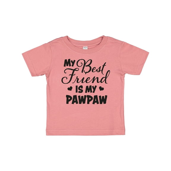 Inktastic My Best Friend is My Pawpaw with Hearts Boys or Girls Baby T-Shirt