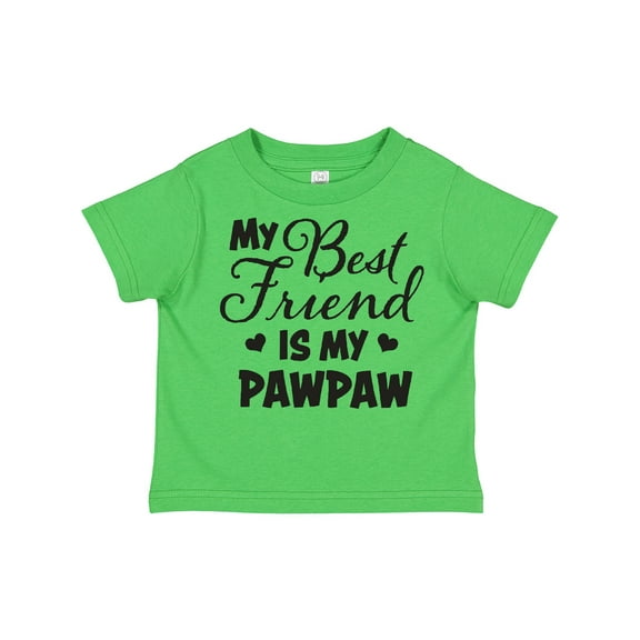 Inktastic My Best Friend is My Pawpaw with Hearts Boys or Girls Toddler T-Shirt