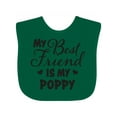 thumbnail image 1 of Inktastic My Best Friend is My Poppy with Hearts Boys or Girls Baby Bib, 1 of 4