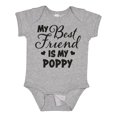 thumbnail image 1 of Inktastic My Best Friend is My Poppy with Hearts Boys or Girls Baby Bodysuit, 1 of 5