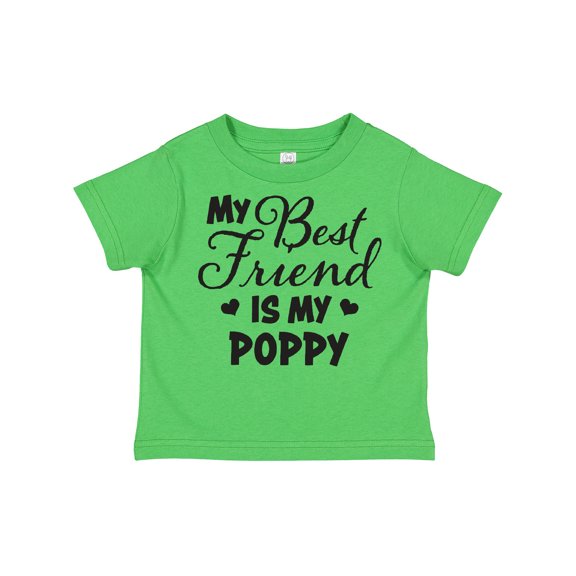 Inktastic My Best Friend is My Poppy with Hearts Boys or Girls Toddler T-Shirt
