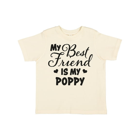 Inktastic My Best Friend is My Poppy with Hearts Boys or Girls Toddler T-Shirt