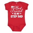 thumbnail image 1 of Inktastic My Best Friend is My Step Dad with Hearts Boys or Girls Baby Bodysuit, 1 of 4