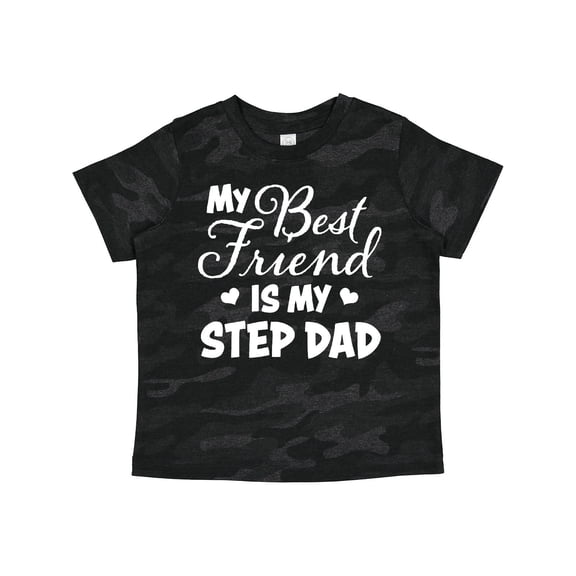 Inktastic My Best Friend is My Step Dad with Hearts Boys or Girls Toddler T-Shirt