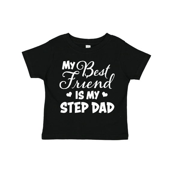 Inktastic My Best Friend is My Step Dad with Hearts Boys or Girls Toddler T-Shirt