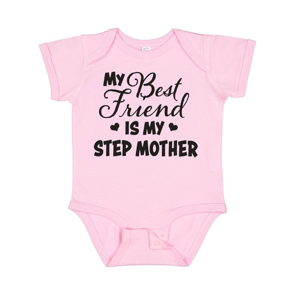 Inktastic My Best Friend is My Step Mother with Hearts Boys or Girls Baby Bodysuit
