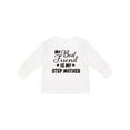 thumbnail image 1 of Inktastic My Best Friend is My Step Mother with Hearts Boys or Girls Long Sleeve Toddler T-Shirt, 1 of 5